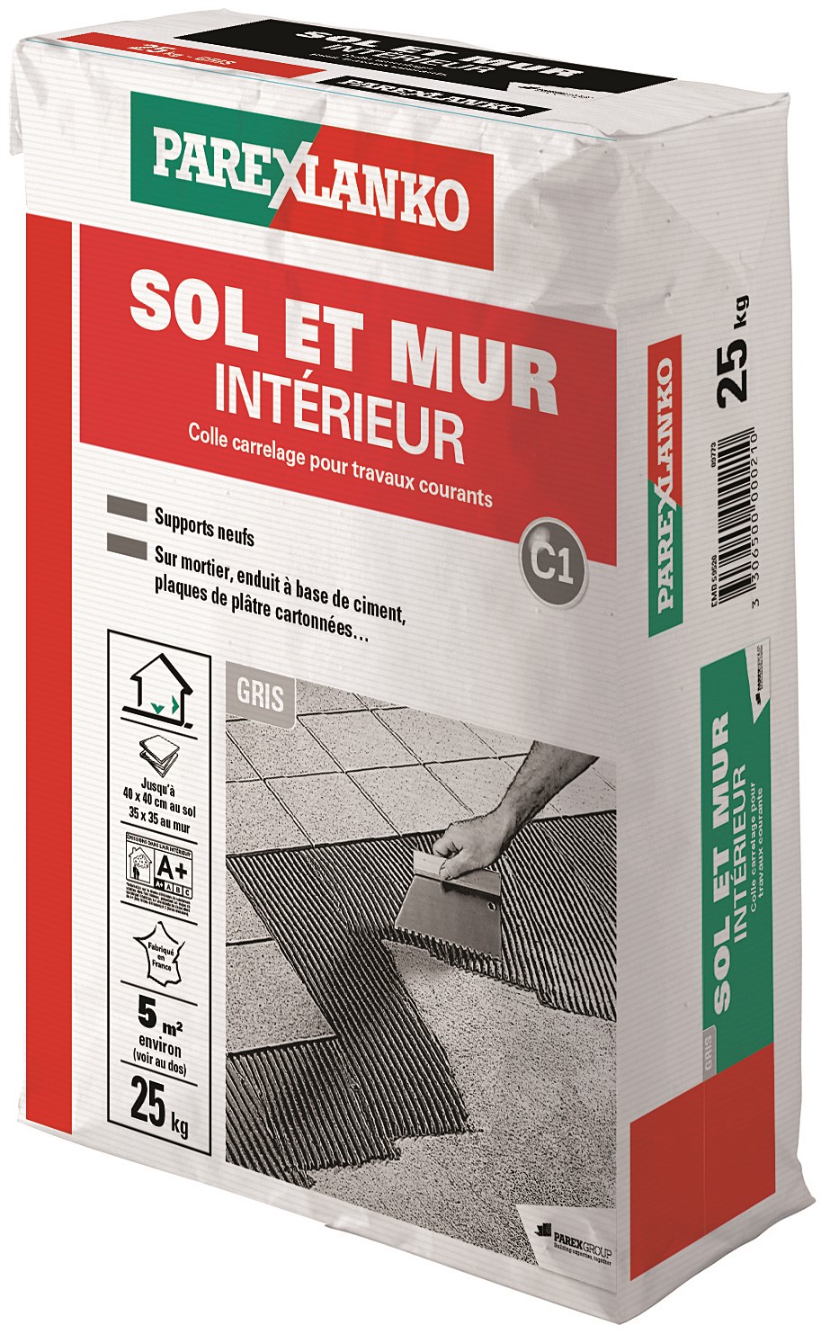 Colle de carrelage sol et mur intérieur gris - PAREXLANKO